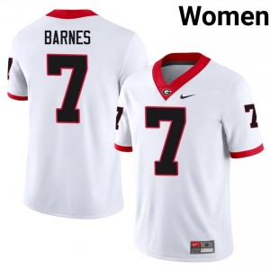 #7 Khalil Barnes White UGA Bulldogs Women Stitched College Jersey | Exclusive Football Apparel 56544680