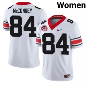 #84 Ladd McConkey White Georgia 1980 National Champions 40th Anniversary Women Stitched NCAA Jersey | Exclusive Football Apparel 91938921
