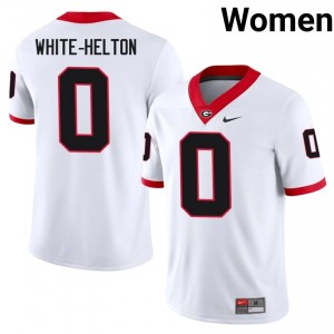 White Sacovie White-Helton #0 UGA Bulldogs Women Football Gameday Jersey | NCAA Official Look 13190322