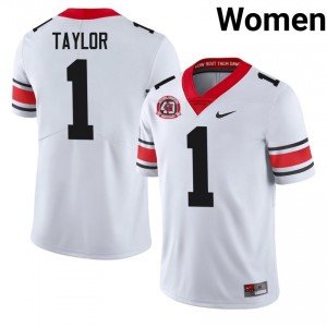#1 Talyn Taylor White Georgia 1980 National Champions 40th Anniversary Women Stitched NCAA Jersey | Exclusive Football Apparel 94468919