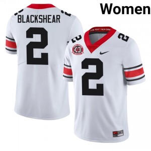 Georgia Thomas Blackshear #2 1980 National Champions 40th Anniversary Jersey | Collegiate White Women Football Uniform 76755677