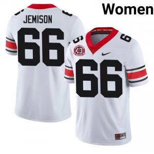 Tyreek Jemison #66 1980 National Champions 40th Anniversary White Georgia Women Football NCAA Jersey | Premium Stitched Edition 29743150