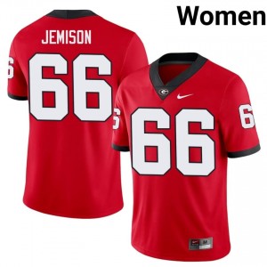 #66 Tyreek Jemison Red Georgia Bulldogs Women Stitched High School Jersey | Exclusive Football Apparel 59085904