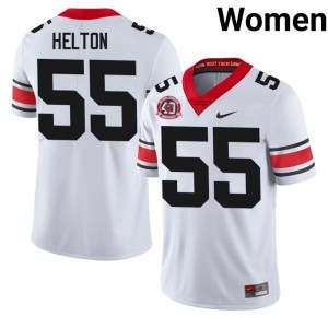 White Zykie Helton #55 Georgia Women Football 1980 National Champions 40th Anniversary Gameday Jersey | NCAA Official Look 97471667