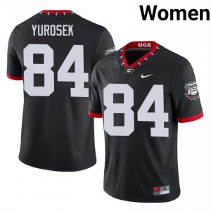 #84 Ben Yurosek Black Dawgs Mascot 100th Anniversary Women Stitched Player Jersey | Exclusive Football Apparel 17442093