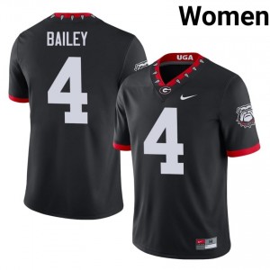 #4 Champ Bailey Black Dawgs Mascot 100th Anniversary Women Stitched Player Jersey | Exclusive Football Apparel 59941384