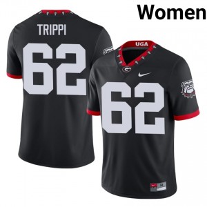 Charley Trippi #62 Mascot 100th Anniversary Black Dawgs Women Football Player Jersey | Premium Stitched Edition 52995788