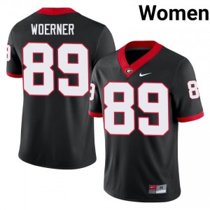 Black Charlie Woerner #89 UGA Women Football Gameday Jersey | NCAA Official Look 20754699