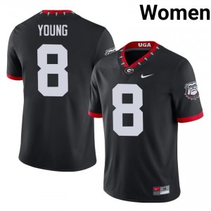 #8 Colbie Young Black Dawgs Mascot 100th Anniversary Women Stitched Player Jersey | Exclusive Football Apparel 40774333