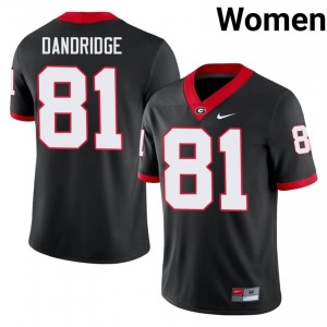 UGA Craig Dandridge #81 Jersey | Collegiate Black Women Football Uniform 87241661