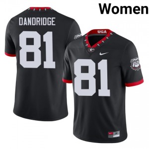 #81 Craig Dandridge Black Dawgs Mascot 100th Anniversary Women Stitched Player Jersey | Exclusive Football Apparel 45951929