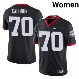 Dawgs Daniel Calhoun #70 Mascot 100th Anniversary Jersey | Collegiate Black Women Football Uniform 52879606