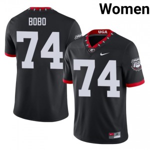 Drew Bobo #74 Mascot 100th Anniversary Black Dawgs Women Football Player Jersey | Premium Stitched Edition 36250706