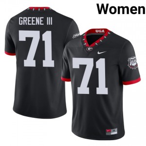 Earnest Greene III #71 Mascot 100th Anniversary Black Dawgs Women Football Player Jersey | Premium Stitched Edition 33388401