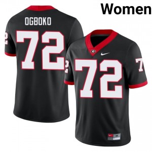 Ekene Ogboko #72 Black UGA Women Football University Jersey | Premium Stitched Edition 11781959
