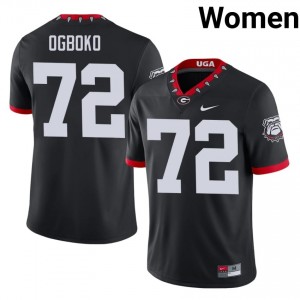 Black Ekene Ogboko #72 Dawgs Women Football Mascot 100th Anniversary Gameday Jersey | NCAA Official Look 14539387