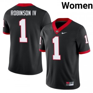 Ellis Robinson IV #1 Black UGA Women Football University Jersey | Premium Stitched Edition 84537578