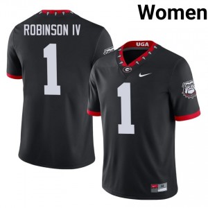 Black Ellis Robinson IV #1 Dawgs Women Football Mascot 100th Anniversary Gameday Jersey | NCAA Official Look 21063527