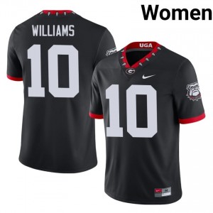#10 Elyiss Williams Black Dawgs Mascot 100th Anniversary Women Stitched Player Jersey | Exclusive Football Apparel 13968566