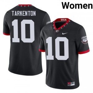 Dawgs Fran Tarkenton #10 Mascot 100th Anniversary Jersey | Collegiate Black Women Football Uniform 51364576