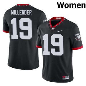#19 Hezekiah Millender Black Dawgs Mascot 100th Anniversary Women Stitched Player Jersey | Exclusive Football Apparel 57267058