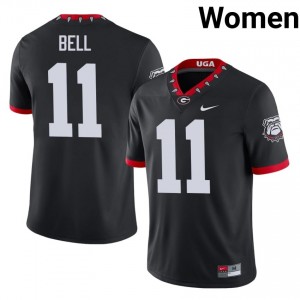 #11 Jeremy Bell Black Dawgs Mascot 100th Anniversary Women Stitched Player Jersey | Exclusive Football Apparel 89271948