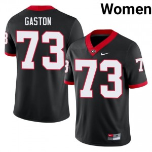 Juan Gaston #73 Black UGA Women Football University Jersey | Premium Stitched Edition 28813312