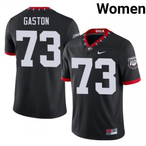 Black Juan Gaston #73 Dawgs Women Football Mascot 100th Anniversary Gameday Jersey | NCAA Official Look 48151789