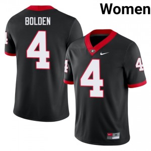 Black KJ Bolden #4 UGA Women Football Gameday Jersey | NCAA Official Look 95499854