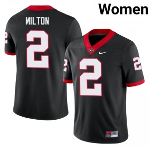 #2 Kendall Milton Black UGA Women Stitched University Jersey | Exclusive Football Apparel 58062900