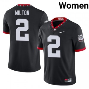 Dawgs Kendall Milton #2 Mascot 100th Anniversary Jersey | Collegiate Black Women Football Uniform 60497301