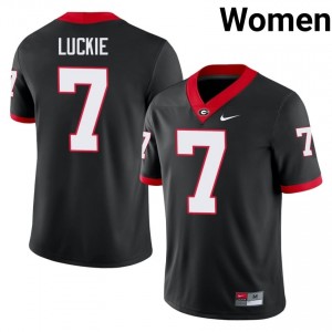#7 Lawson Luckie Black UGA Women Stitched University Jersey | Exclusive Football Apparel 64524119
