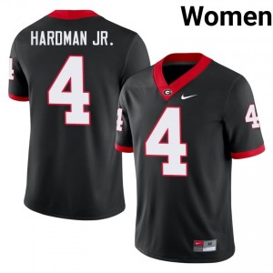 Mecole Hardman Jr. #4 Black UGA Women Football University Jersey | Premium Stitched Edition 29941569