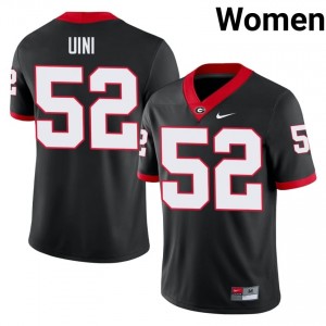 Michael Uini #52 Black UGA Women Football University Jersey | Premium Stitched Edition 46766561