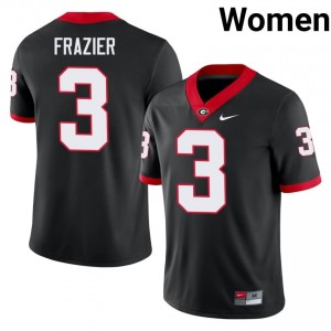 UGA Nate Frazier #3 Jersey | Collegiate Black Women Football Uniform 82633181