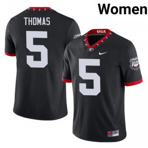 #5 Noah Thomas Black Dawgs Mascot 100th Anniversary Women Stitched Player Jersey | Exclusive Football Apparel 14873924