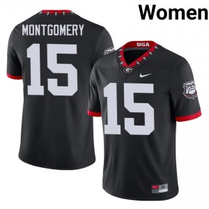 Ryan Montgomery #15 Mascot 100th Anniversary Black Dawgs Women Football Player Jersey | Premium Stitched Edition 16422188