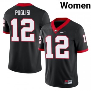 #12 Ryan Puglisi Black UGA Women Stitched University Jersey | Exclusive Football Apparel 80357611