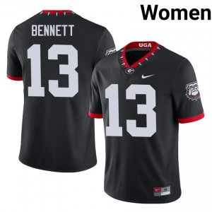 Black Stetson Bennett #13 Dawgs Women Football Mascot 100th Anniversary Gameday Jersey | NCAA Official Look 41337228