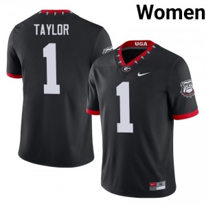 Black Talyn Taylor #1 Dawgs Women Football Mascot 100th Anniversary Gameday Jersey | NCAA Official Look 55631306