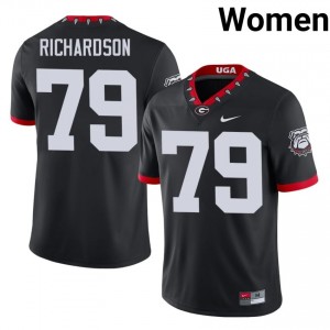 TyQuez Richardson #79 Mascot 100th Anniversary Black Dawgs Women Football Player Jersey | Premium Stitched Edition 73446651