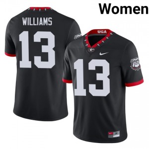 #13 Tyler J. Williams Black Dawgs Mascot 100th Anniversary Women Stitched Player Jersey | Exclusive Football Apparel 31963965