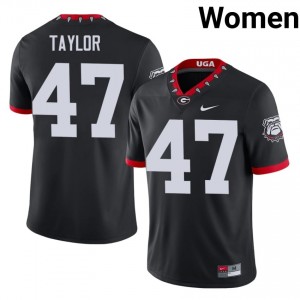 Black Will Taylor #47 Dawgs Women Football Mascot 100th Anniversary Gameday Jersey | NCAA Official Look 56617650