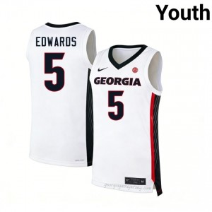 #5 Anthony Edwards White UGA Bulldogs Youth Stitched Jersey | Exclusive Hoops Apparel 21707580