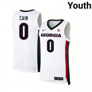#0 Blue Cain White Dawgs Youth Stitched Jersey | Exclusive Hoops Apparel 27522285