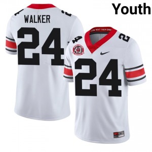 Bo Walker #24 1980 National Champions 40th Anniversary White Georgia Youth Football NCAA Jersey | Premium Stitched Edition 40891082