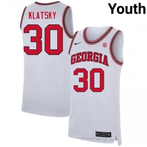Georgia Bulldogs Brandon Klatsky #30 Team Jersey | Collegiate White Youth Basketball Uniform 29086016