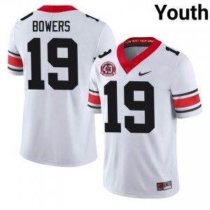 Georgia Brock Bowers #19 1980 National Champions 40th Anniversary Jersey | Collegiate White Youth Football Uniform 33142126