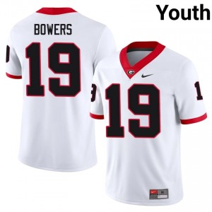 #19 Brock Bowers White UGA Bulldogs Youth Stitched College Jersey | Exclusive Football Apparel 85448513