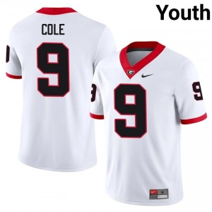 #9 Chris Cole White UGA Bulldogs Youth Stitched College Jersey | Exclusive Football Apparel 54902318